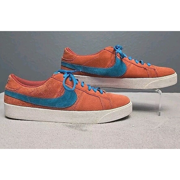 Nike Sb Blazer 418593-800 Men Size 9, Torquiose And Coral Color, New Laces, EUC - Picture 2 of 8